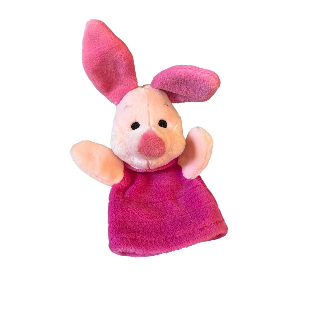 Vintage Mattel The Walt Disney Company Winnie the pool Piglet‎ pink hand puppet